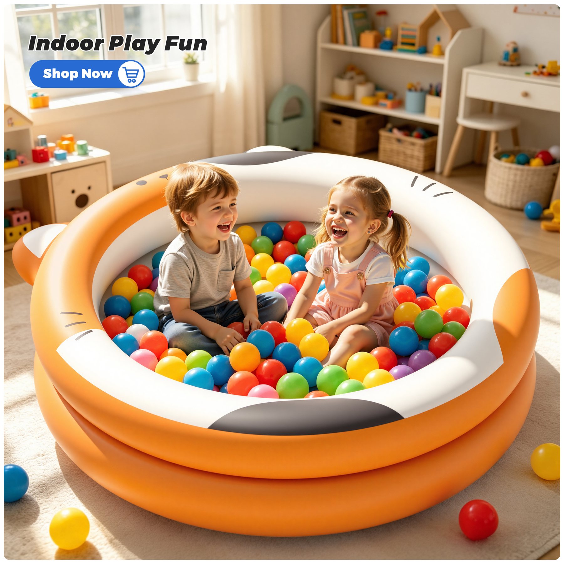 Ball pits and a toddler bounce house