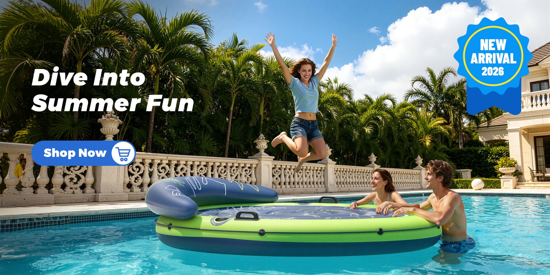 Inflatable pool loungers for adults and tanning pools
