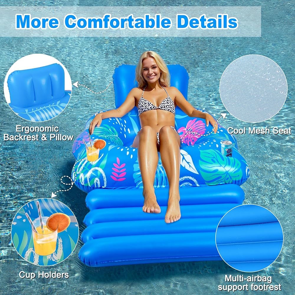 Pool Lounger with Footrest view 4